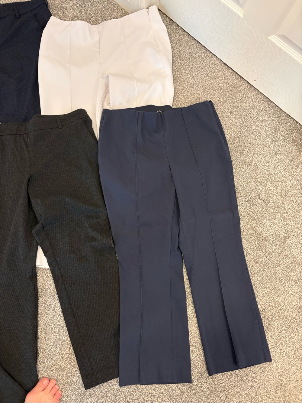 LOFT Women's Mixed Color Dress Trousers - Navy, Black, White, Khaki - Picture 3 of 8